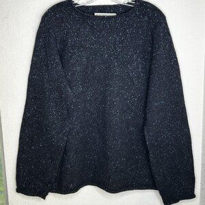 Nor'easterly Sweater Mens Medium Blue Wool Cashmere Silk Pullover Scotland